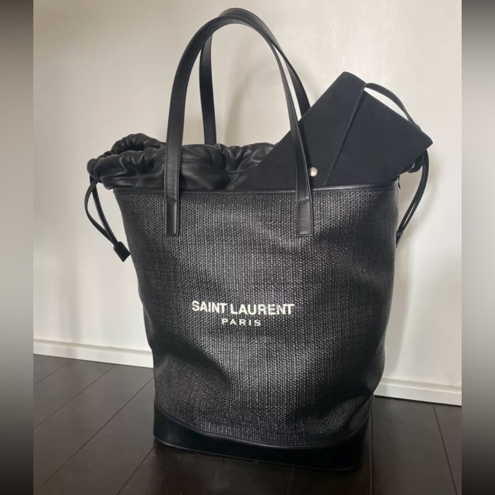 Black YSL Teddy tote